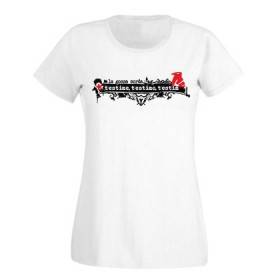 Camiseta blanca chica "T’estime, T'estimo, T’estim"