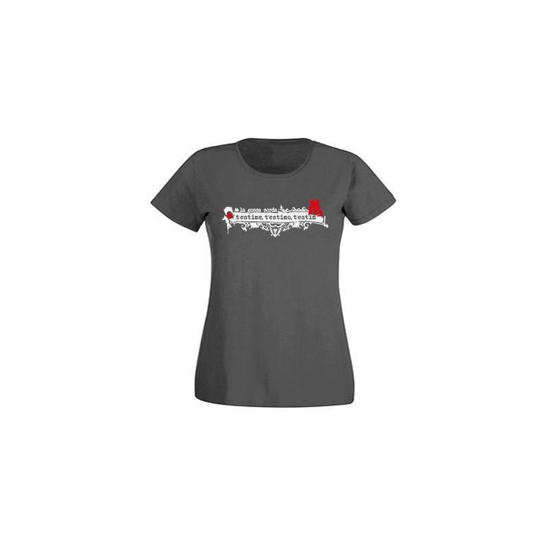 Camiseta gris chica "T’estime, T'estimo, T’estim"