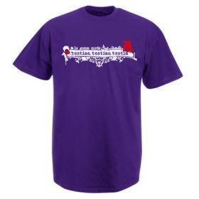 Camiseta morada chico "T’estime, T'estimo, T’estim"