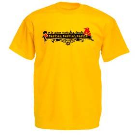 Camiseta amarilla chico "T’estime, T'estimo, T’estim"