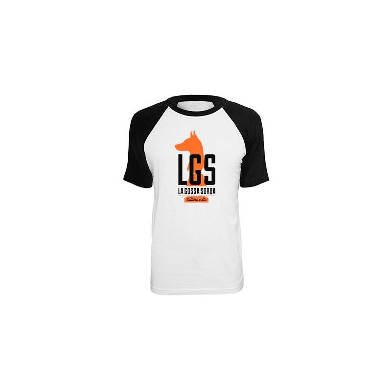 Camiseta ranglan manga negra...