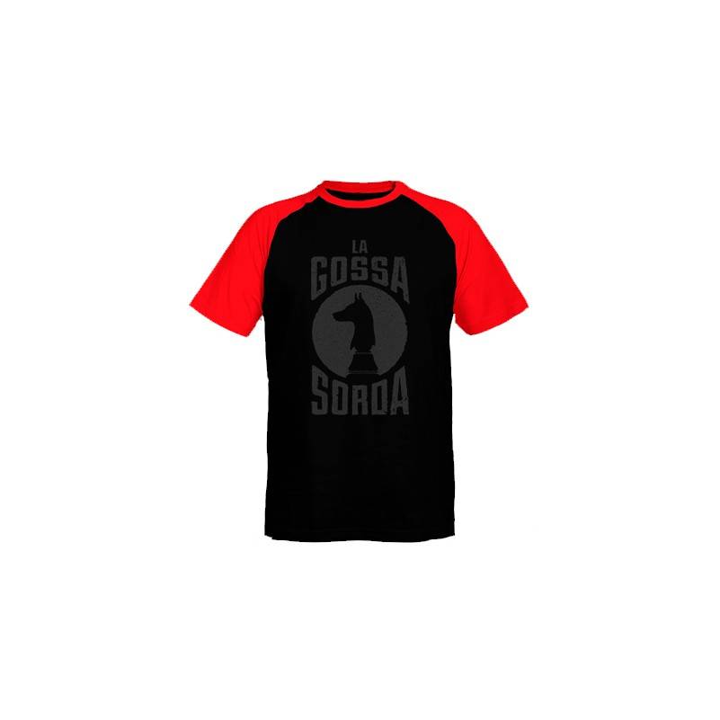 Camiseta ranglan mangas rojas "Logo...