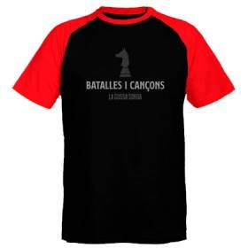 Camiseta ranglan mangas rojas "Batalles i Cançons"