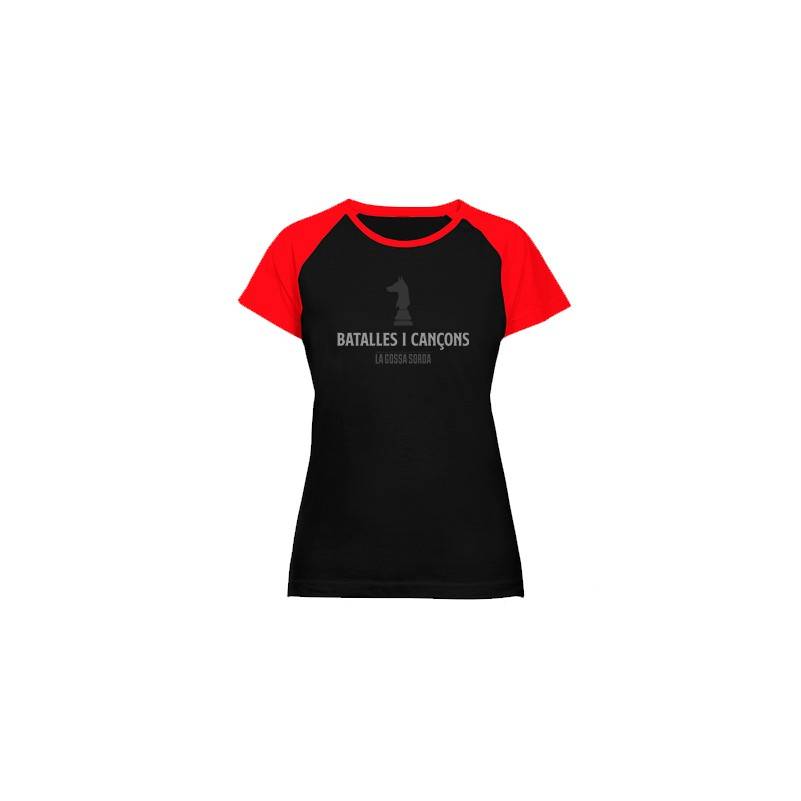 Camiseta ranglan mangas rojas...