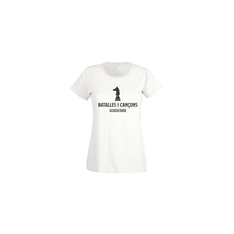 Camiseta blanca chica "Batalles i Cançons"