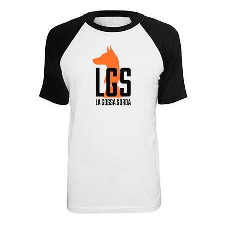 Camiseta ranglan manga negra "Logotipo"