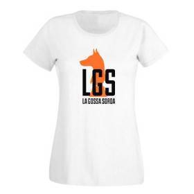 Camiseta blanca chica "Logotipo naranja"