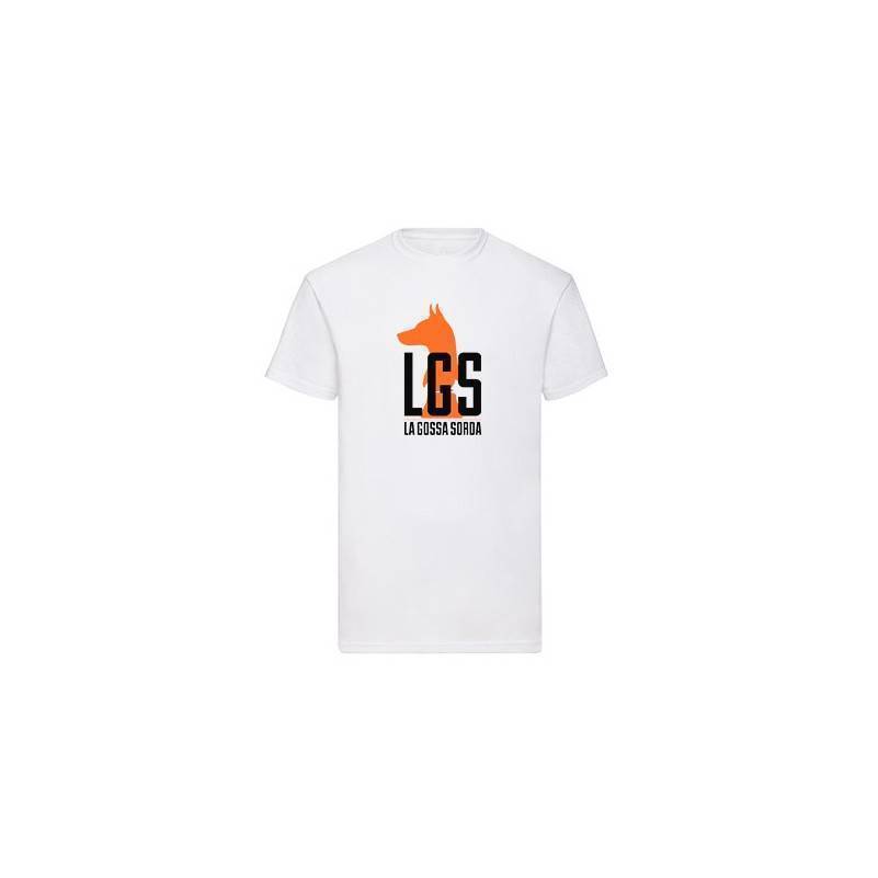 Camiseta blanca chico "Logotipo naranja"