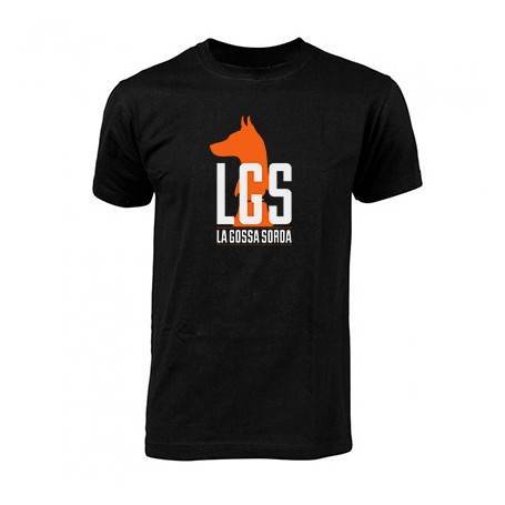 Camiseta negra chico "Logotipo naranja"
