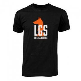 Camiseta negra chico "Logotipo naranja"