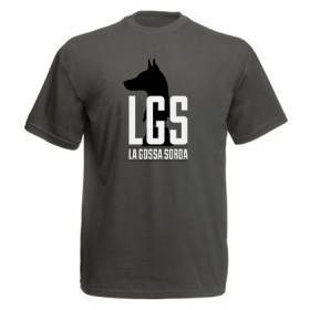 Camiseta gris chico "Logo Negro"