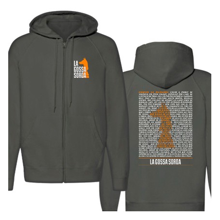 Sudadera cremallera con trasera "Esbarzers"
