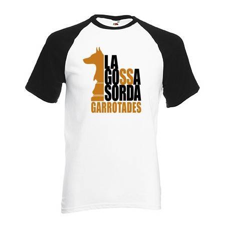Camiseta ranglan manga negra "Garrotades"