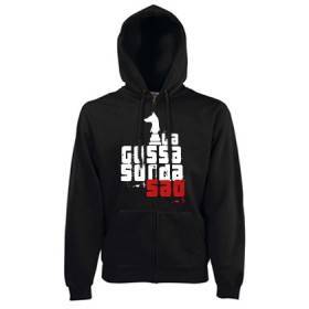 Sudadera cremallera negra chico "Logo Saó"