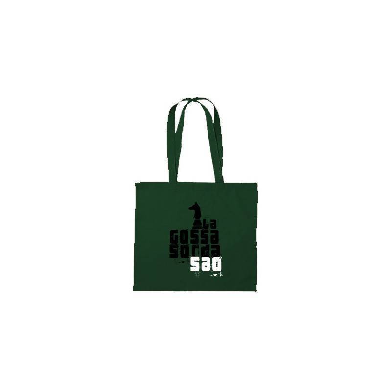 Bolsa de tela verde oscuro "Logo Saó"