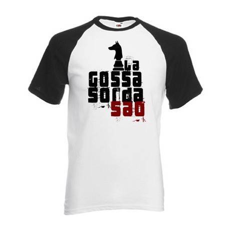 Camiseta ranglan manga negra "Logo Saó"