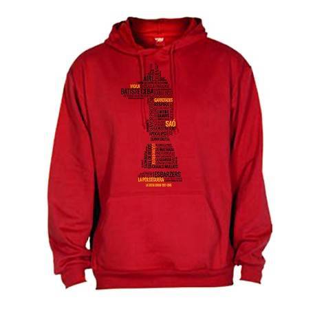 Sudadera roja chico "Cançons"