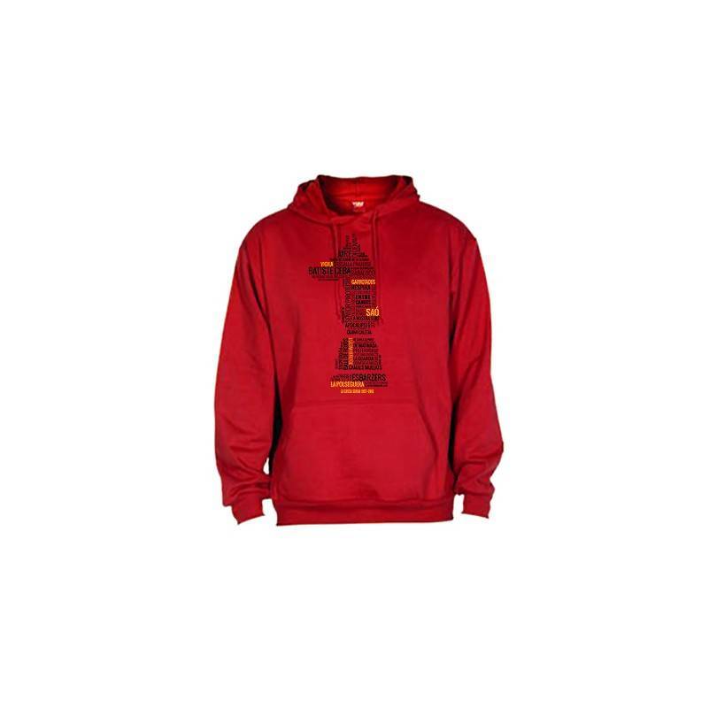 Sudadera roja chico "Cançons"