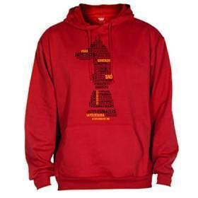 Sudadera roja chico "Cançons"