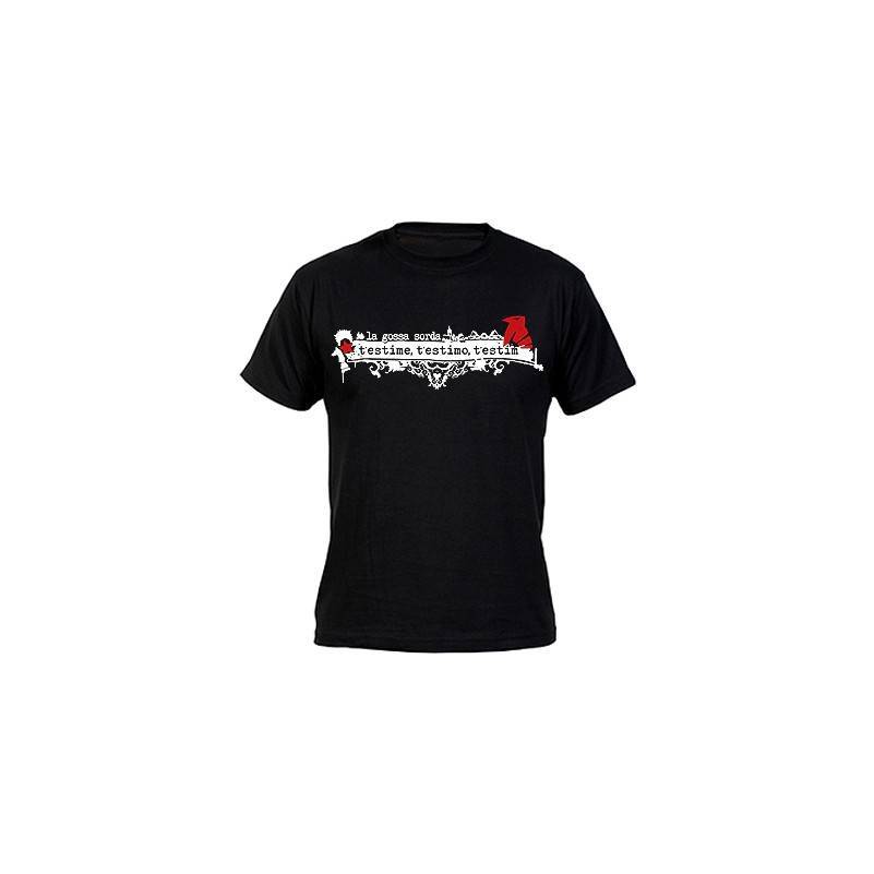 Camiseta negra chico "T’estime, T'estimo, T’estim"