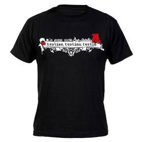 Camiseta negra chico "T’estime, T'estimo, T’estim"