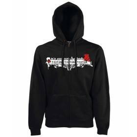 Sudadera cremallera chico negra "T’estime, T'estimo, T’estim"