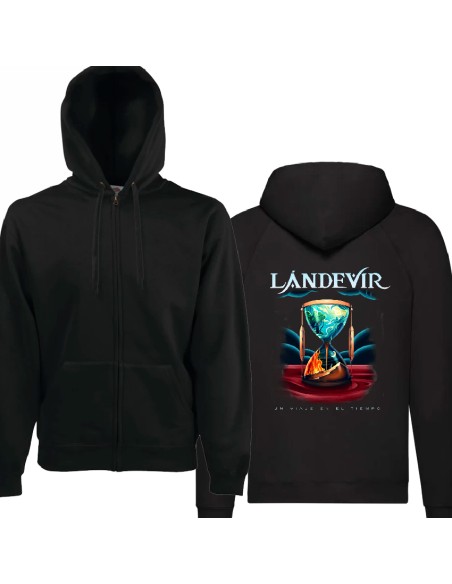 Sudadera cremallera "Nature" estampación trasera