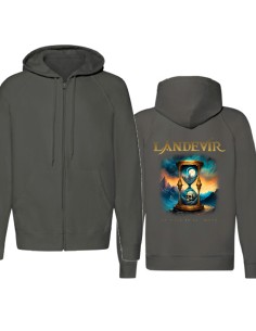 Sudadera cremallera "Skull hourglass" estampación trasera