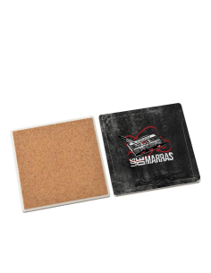 Posavasos cerámica cuadrado "Portada Rebobinando"