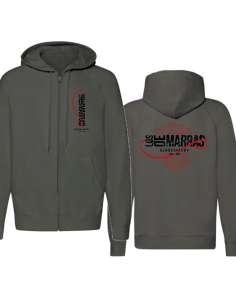 Sudadera con cremallera "Logo Rebobinando" delantera +...