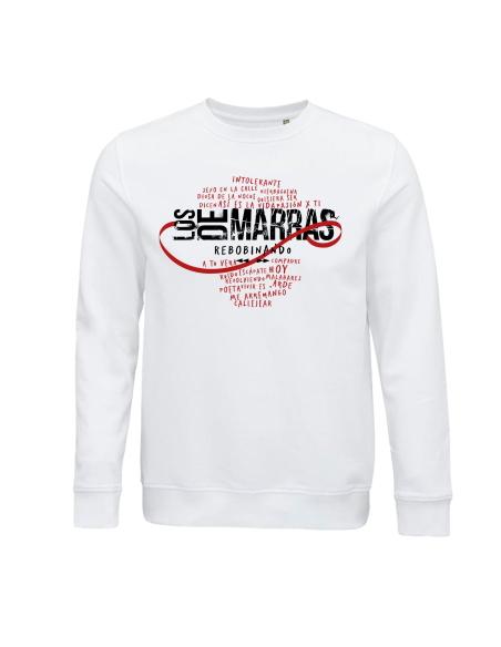 Sudadera sin capucha "Logo Rebobinando" delantera + trasera