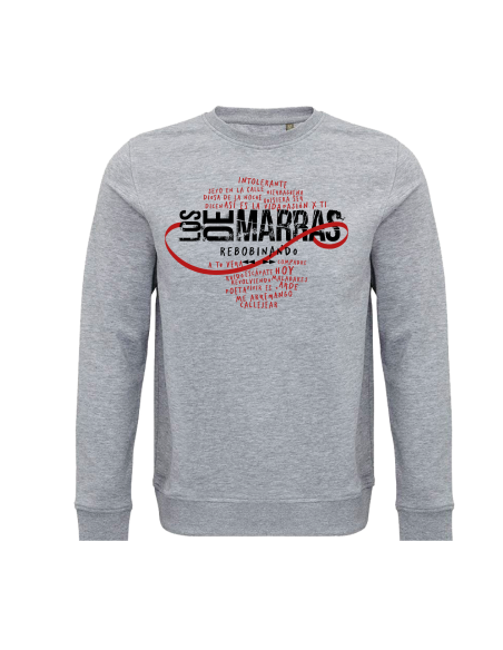 Sudadera sin capucha "Logo Rebobinando" delantera + trasera