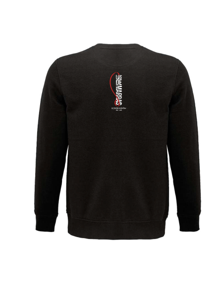 Sudadera sin capucha "Logo Rebobinando" delantera + trasera