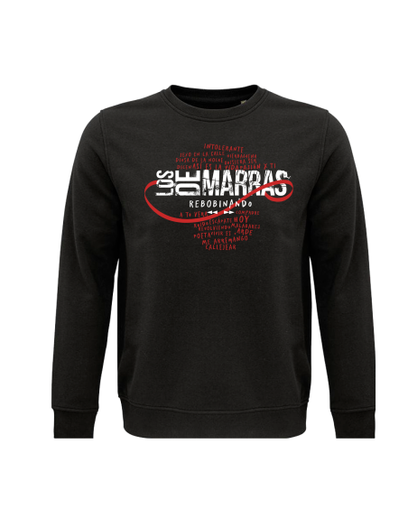 Sudadera sin capucha "Logo Rebobinando" delantera + trasera