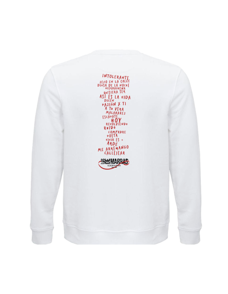 Sudadera sin capucha "Portada Rebobinando" delantera + trasera