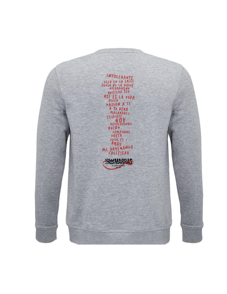 Sudadera sin capucha "Portada Rebobinando" delantera + trasera