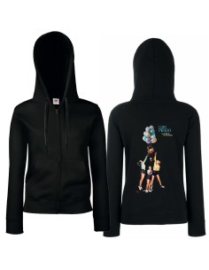 Sudadera cremallera "Portada La Estafa" estampacion trasera 2