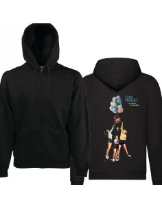 Sudadera cremallera "Portada La Estafa" estampacion trasera