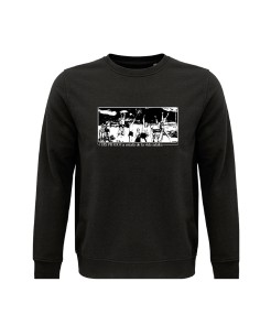 Sudadera de algodón orgánico "Banner blanco y negro" 2