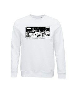 Sudadera de algodón orgánico "Banner blanco y negro"