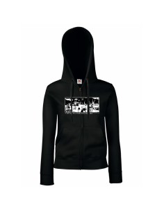 Sudadera cremallera "Banner blanco y negro" 2