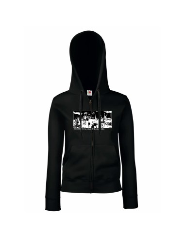 Sudadera cremallera "Banner blanco y...