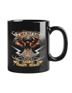 Taza cerámica negra "35 Aniversario"