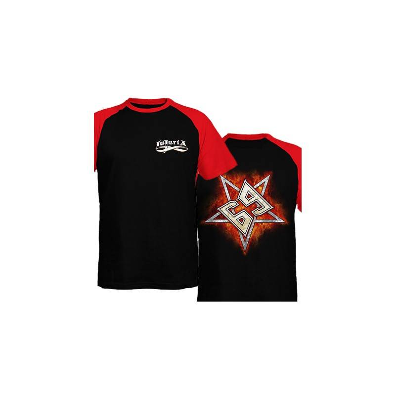 Camiseta ranglan mangas rojas "Logo...