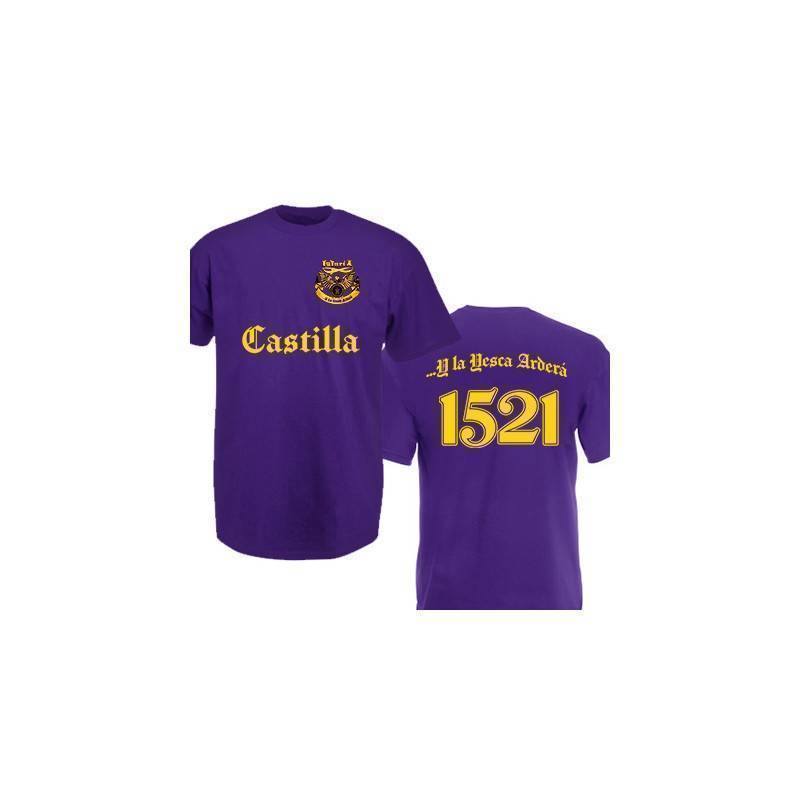 Camiseta morada chico "Yesca 1521" con trasera