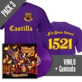 Pack 3 - Vinilo "Y La Yesca Arderá" + Camiseta "Yesca 1521" con trasera