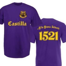 Camiseta morada chico "Yesca 1521" con trasera