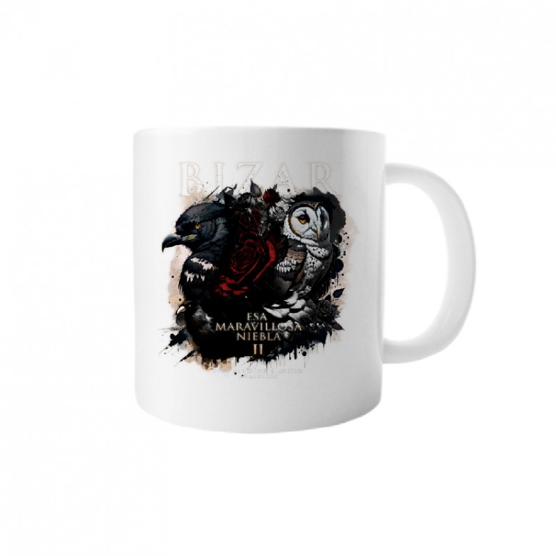 Taza cerámica "Cuervo-Lechuza"