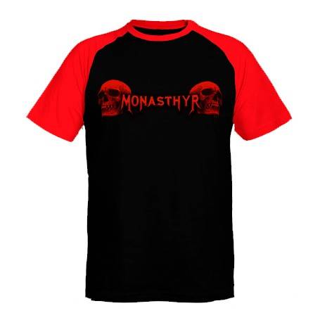 Camiseta ranglan mangas rojas "Calaveras"