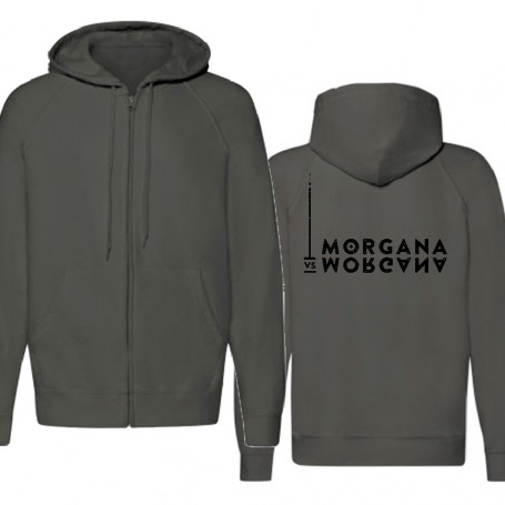 Sudadera cremallera "Logotipo" trasera